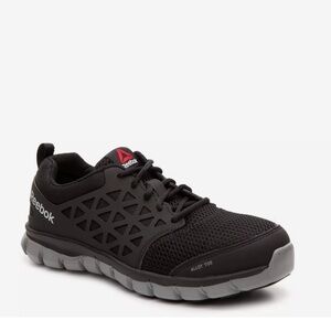 Reebok Black and Gray Mesh Sneakers